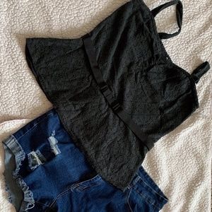 Lace Peplum Cami